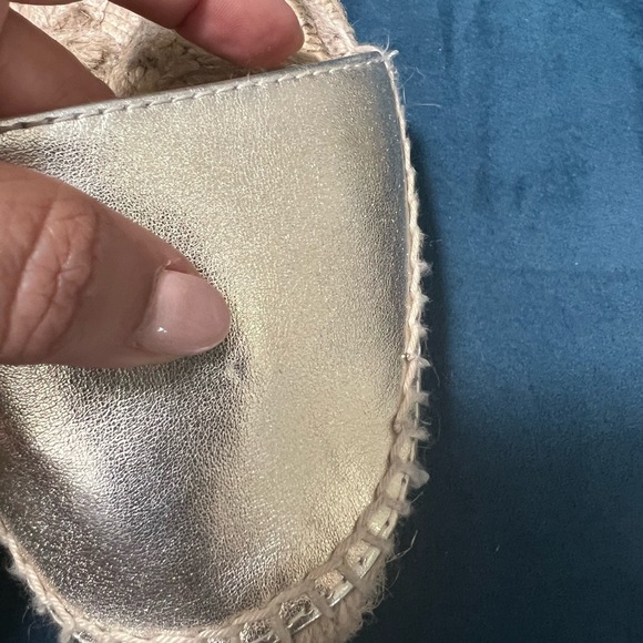 Zara gold metallic lace up espadrilles size 6 - Picture 7 of 9
